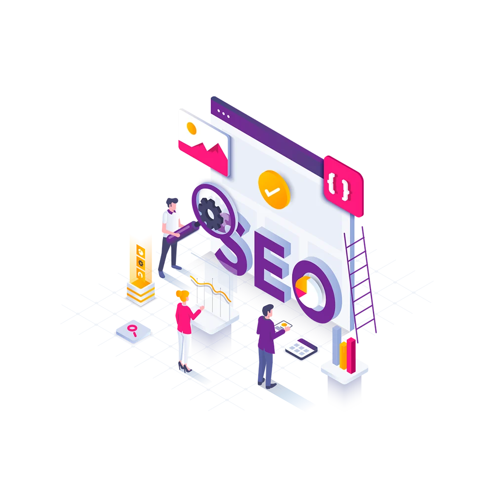 SEO 搜索优化示意图标